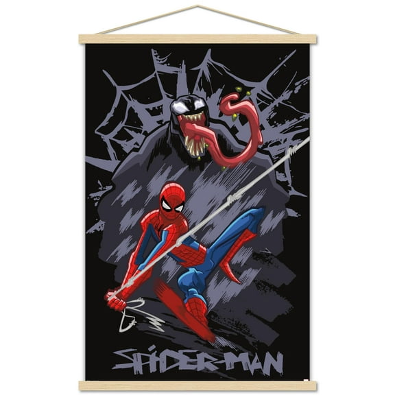 Marvel Spider-Man: Inked - Venom Wall Poster with Magnetic Frame, 22.375" x 34"