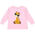 thumbnail image 3 of Inktastic Cute Giraffe, Giraffe with Sunglasses, Cute Animal Boys or Girls Long Sleeve Toddler T-Shirt, 3 of 5