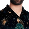 thumbnail image 5 of Virgo Constellation Men's Short Sleeve Beach Shirts, Casual Printed Button Down, Summer Unisex Spread Collar Tops, 5 of 6