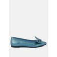 thumbnail image 2 of PIE-TRIBE Metallic Bow Ballerinas in Blue, 2 of 6