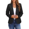 thumbnail image 5 of GRAPENT Women's Business Casual Pockets Work Office Blazer Back Slit Jacket Suit Medium Black, 5 of 7