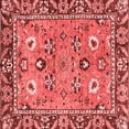 thumbnail image 1 of Ahgly Company Indoor Square Oriental Red Traditional Area Rugs, 4' Square, 1 of 4
