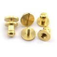 thumbnail image 1 of 8PCS Solid Brass Sam Browne Button Screw Studs Nail Round Rivets for DIY Leather Craft Belt Wallet Handbag 5x8x8mm, 1 of 5