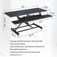 thumbnail image 4 of G-PACK PRO Standing Desk Converter - Height Adjustable Sit Stand Desk Riser up to 20.5" - Super Wide 42" Table fits Dual Monitors - 22 Ergonomic Adjustable Standing Desk Workstation Positions, 4 of 4