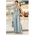 thumbnail image 4 of HAPPY BAY Women's House Daily Routine Evening Wear Vacation Holiday Flowy Dress Pencil Tube Top Maxi Frill Dress Evening Gown One Size Stripe Grey, 4 of 5