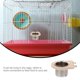 thumbnail image 3 of 2Pcs Parrot Stainless Steel Bowl Water Cup Parrot Trough with Wooden Rack, 3 of 3