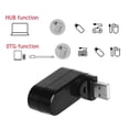 thumbnail image 3 of 4-in-1 Rotating USB Hub Multi Functional Card Reader Splitter One To Three Port Extension USB HUB, 3 of 8