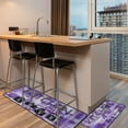 thumbnail image 3 of Purple Modern Abstract Kitchen Mats for Floor, Cute Lavender Kitchen Rugs Set of 2 Carpet Area Rug, Vintage Farmhouse Modern Purple Kitchen Decor and Accessories Stuff, 17x30 and 17x47 Inch, 3 of 6