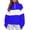 Blue, variant on Womens Color-Block Sweatshirts Half Zipper Long Sleeve Striped Pullover Tops Graphic Oversized Pullover Shirts Blue L