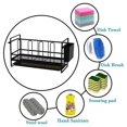thumbnail image 2 of Sponge Holder Kitchen Sink Caddy Cleaning Brush Organizer Rack, Black, 2 of 5