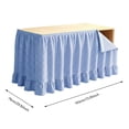 thumbnail image 3 of 75x180cm Black Pleated Ruffled Teacher Desk Skirt Washable Table Cover For Back To School Classroom Kitchen Party Cabinet Decoration, 3 of 4