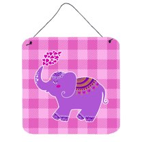 Purple Elephant Wall or Door Hanging Prints