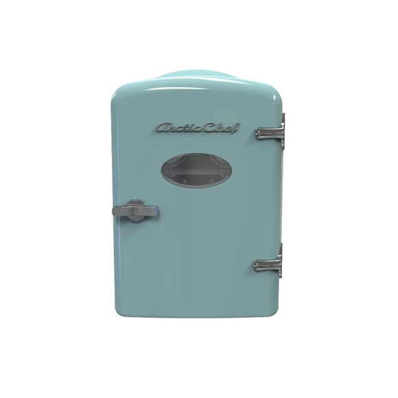 ARCTIC CHEF Compact refrigerators Multi Colors, Office Product, small meal cool, Beverage, Drinks (Blue)