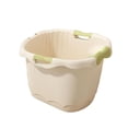 thumbnail image 4 of Cubo de ducha con asiento de apoyo, antideslizante, portátil, cómodo, cubo de baño para bebés, bañera para niños recién nacidos Verde S, 4 of 9