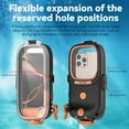 thumbnail image 2 of Dteck Universal Underwater Waterproof Diving Snorkeling Phone Case for iPhone 16 Pro Max/15/14/13/12/11 Samsung Galaxy S25/S24/S23/S22/S21 Underwater Touchscreen Photo Video Housing,Black, 2 of 8