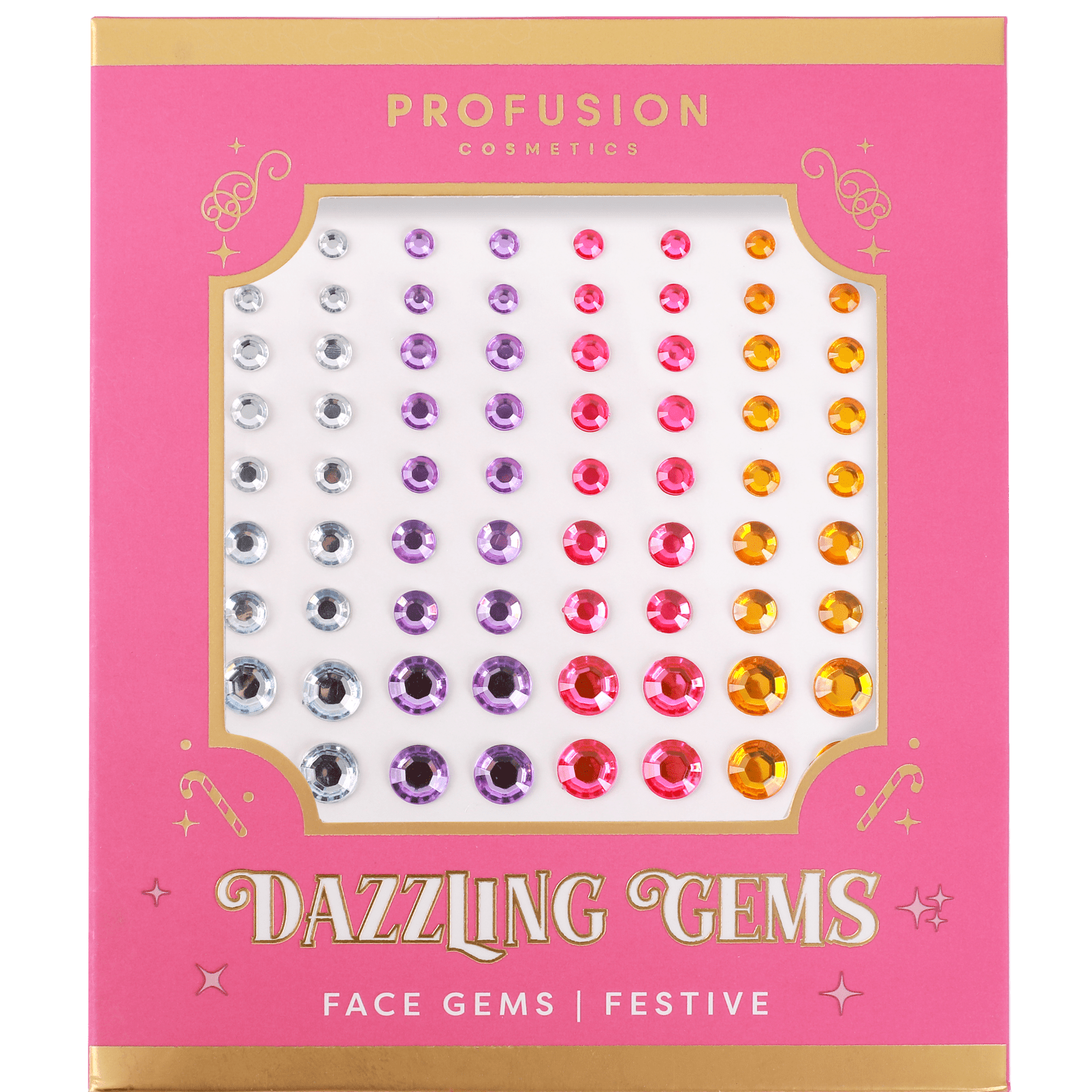 Profusion Cosmetics Multicolor Dazzling Face and Body Gems Festive