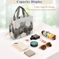 thumbnail image 5 of FORMRS Womens Corduroy Tote Bag Crossbody Shoulder Handbag with Pocket, Gray Hexagons, 5 of 7