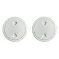 thumbnail image 1 of 2X Circulaire Non Inspection Hatch-Boat Hatch Plaque de Pont avec Couvercle Amovible pour RV Kayaks de Bateau de Mer-4inch Blanc, 1 of 5