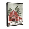 thumbnail image 3 of Stupell Industries Americana Barn Holiday Snow Scene Graphic Art Jet Black Floating Framed Canvas Print Wall Art, Design by Laura Konyndyk, 3 of 6