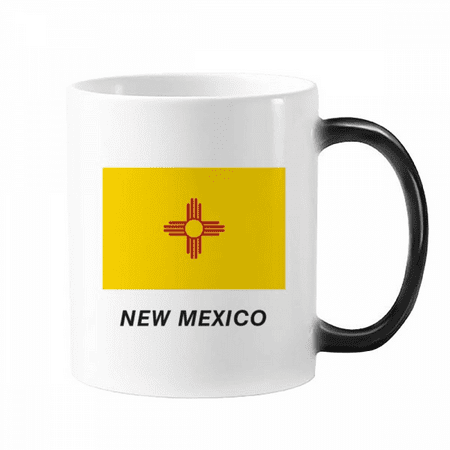 

American State Flag Contours New Mexico Mug Changing Color Cup Morphing Heat Sensitive 12oz