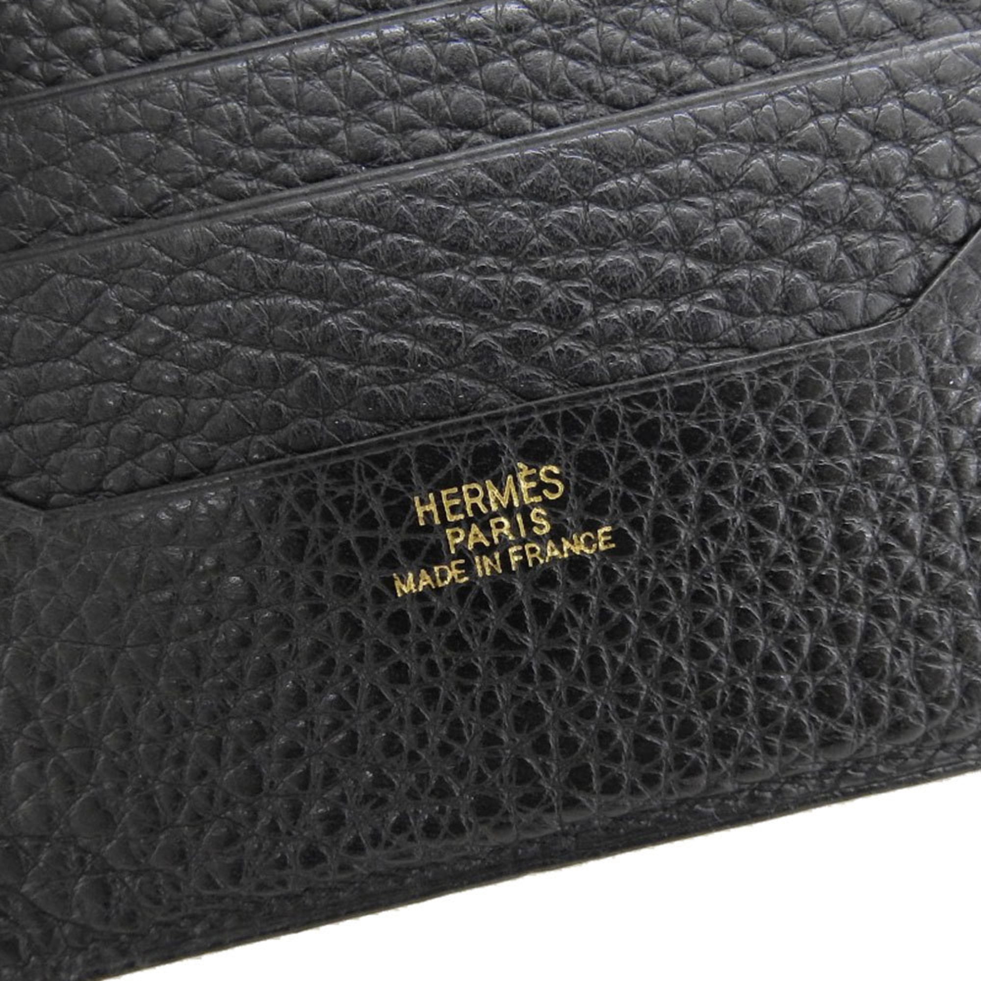 Authenticated Used Hermes Mens Bi-fold Wallet Taurillon Clemence