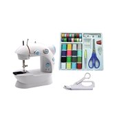 MICHLEY LSS 202Combo Lil Sew Sew LSS 202 Combo Mini Sewing Machine Electrical White