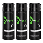 3 Pack - Ustar Hair Building Fiber White 0.97 oz/27.5 g