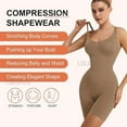 thumbnail image 2 of LELINTAWomen's Shaping Mid-Thigh Bodysuit Tummy Control Shapewear Seamless Sculpting Body Shaper, 2 of 8