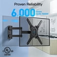 thumbnail image 2 of PERLESMITH Soporte de pared para TV de movimiento completo con certificación UL para la mayoría de televisores OLED 4K curvados planos de 26 a 60 pulgadas de hasta 77 libras, soporte de pared para TV, 2 of 5
