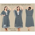 thumbnail image 2 of HAPPY BAY Women's Relaxed Fit Caftan Long Loungewear 2X-3X Grey-A739, 2 of 5