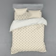 thumbnail image 2 of Ambesonne Retro Bedding Set 3 Pcs, Abstract Wavy Ornament, Twin XL, Taupe and Beige, 2 of 3