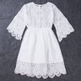 thumbnail image 3 of Sylvamorning Robe Assortie pour la Famille Femmes Enfants Robe Fille Blanche Dentelle Florale, 3 of 4