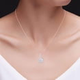 thumbnail image 4 of AFFY 2CT Moissanite Diamond Necklace for Women in Rose Gold Plated Sterling Silver, 4 of 4