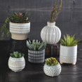 thumbnail image 2 of 4.8" White and Beige Home Accents and Gift Collections Decorative Modern Round Vase, 2 of 2