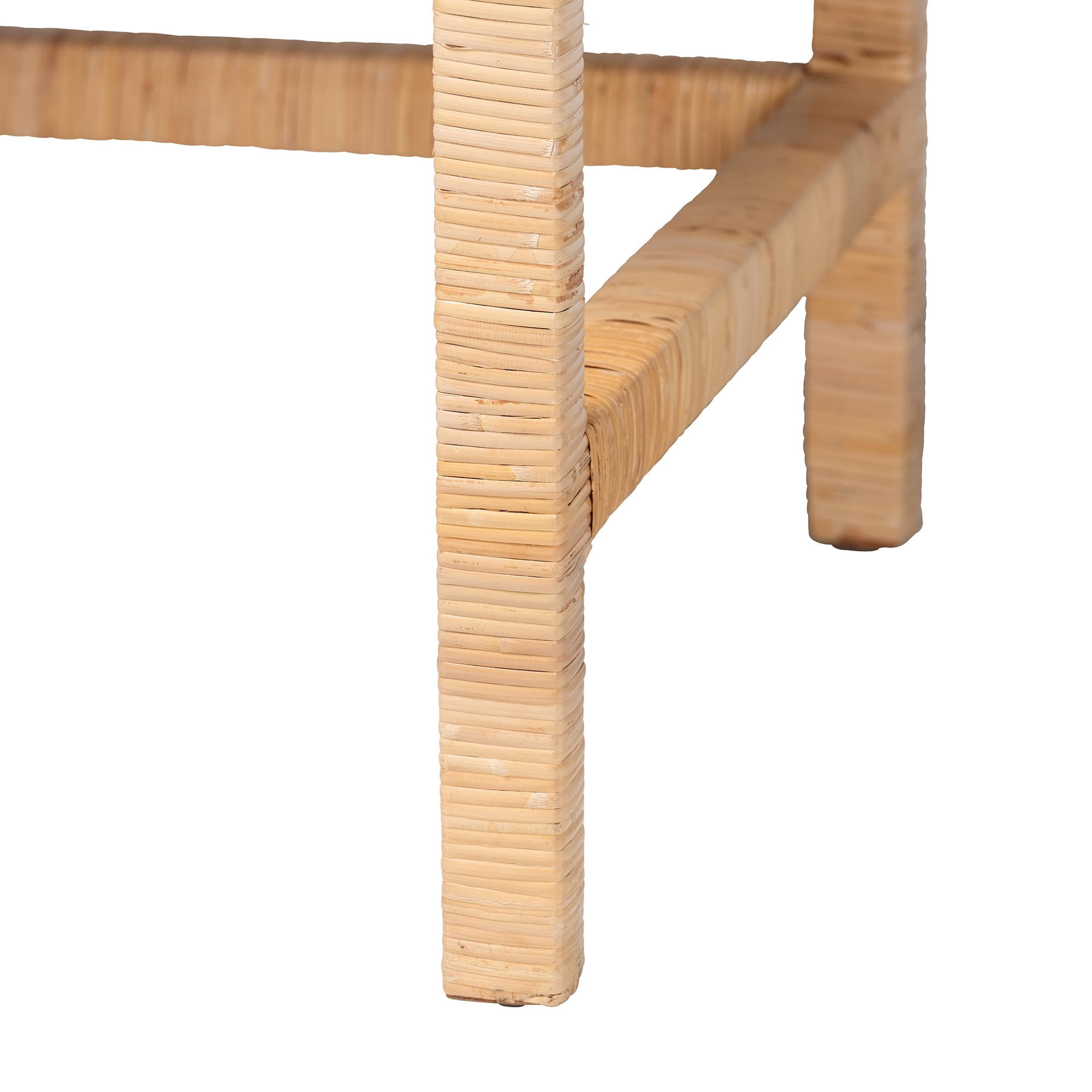 bali & pari Kalimantan Boho Desk, 3-Drawer, Natural