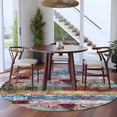 thumbnail image 3 of Round Rugs 7Ft, Vintage Floral Round Area Rug Washable Indoor Throw Carpet, Farmhouse Botanical Flowers Large Non Slip Circle Rug for Dining Room Playroom Home Decor Aesthetic, 3 of 8