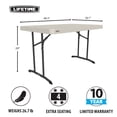 thumbnail image 3 of Lifetime 4 Foot Rectangle Folding Table, Indoor/Outdoor Commercial Grade, Almond (80568), 3 of 10