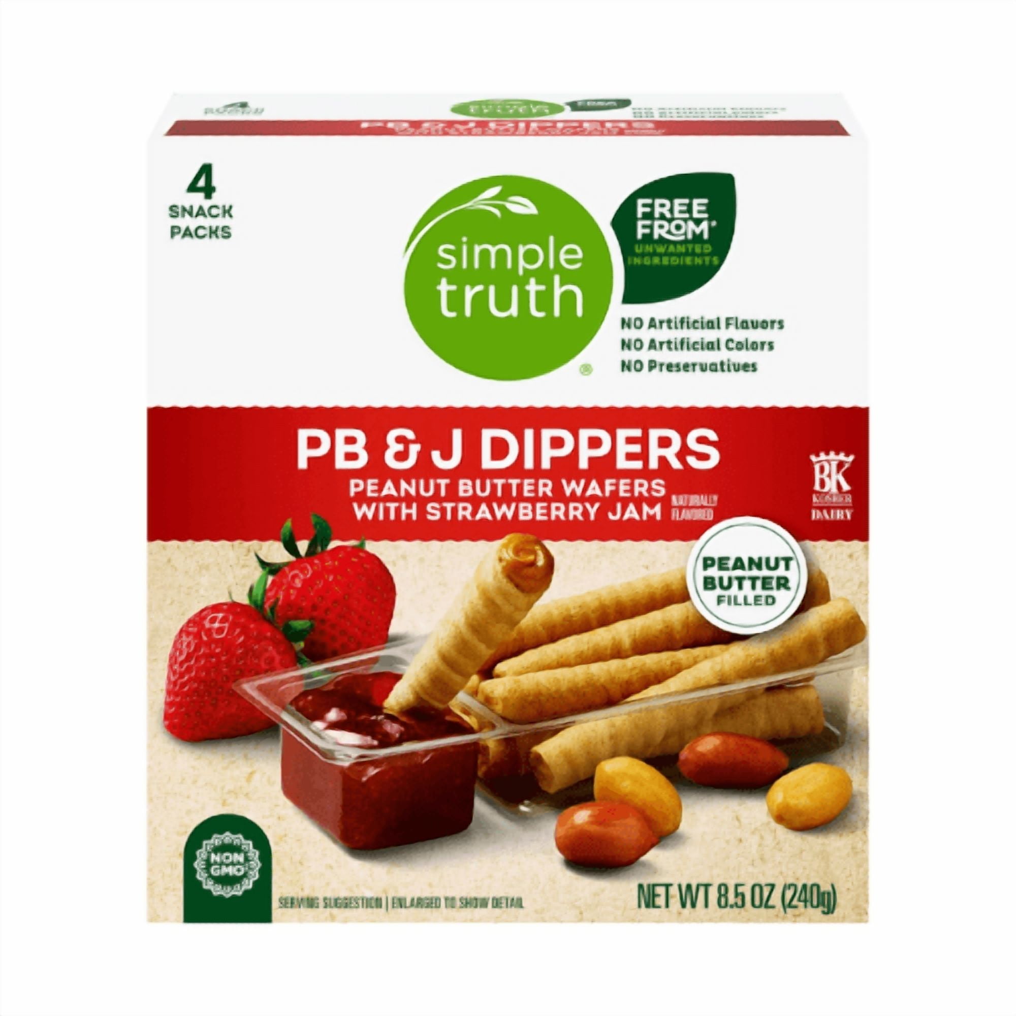 Simple Truth PB&J Strawberry Jam Dippers - 2 PACK