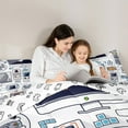 thumbnail image 5 of Manfei Kids Gamepad Controller Bedding Comforter Set,Console Video Game Twin Comforter Sets,White Blue Bedding Set For Boys,Luxury Bedroom Decor Reversible,2-Piece, 5 of 8