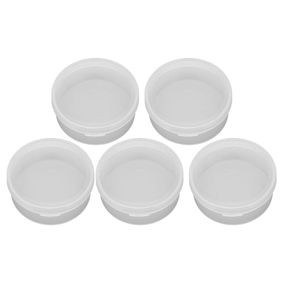 M Buder 5PCS Sponge Transparent Storage Box Multipurpose Portable Round Clear Small Plastic Containers for Crafts Makeup Tools 2.56 inches / 6.5 cm Organizer