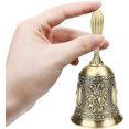 thumbnail image 3 of Hand Bell, Classic Zinc Alloy Call Bell Traditional Handle Service Call Bell For School, Reception Dinner, Hotel Service, 3 of 5