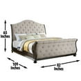 thumbnail image 2 of Miekor Furniture Rhapsody - King Sleigh Bed - Beige 25543, 2 of 6