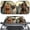 Cute Dachshund Poodle Pug Dog, variant on Xoenoiee Sunshade for Car Windshield Sun Visor Keep Cool for Car Interior Reflective Sun Blocker Universal Fits Sedans, SUVs, Truck, 57.1x27.4 inches, Tulip Flower Pattern