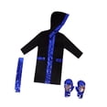 thumbnail image 4 of Disfraz de boxeo infantil de Halloween con capucha multiusos para deportes al aire libre Black Blue S a M, 4 of 8