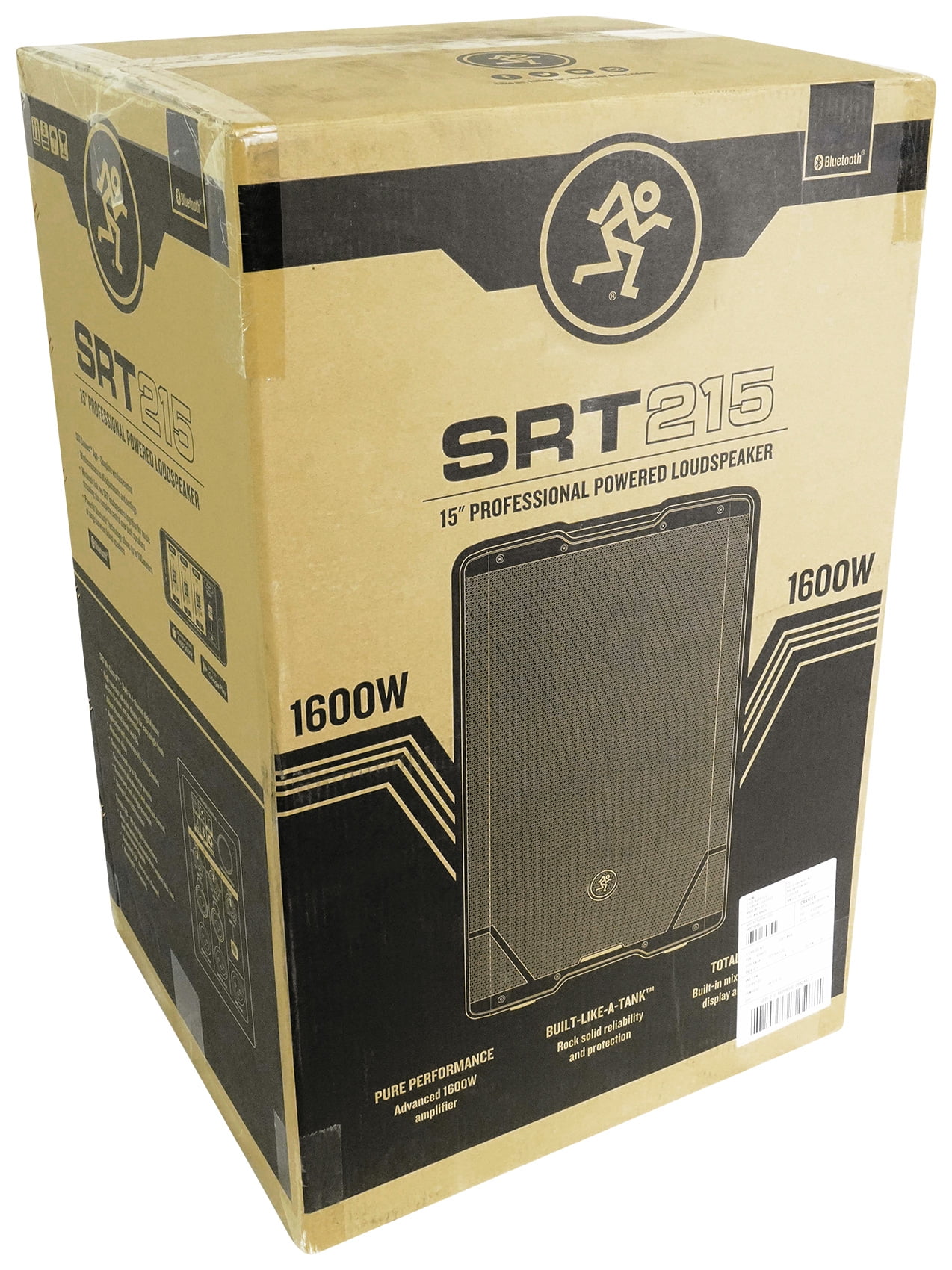 (2) Mackie SRT215 15” DJ PA Speakers w/Bluetooth+Mixer+Stands+Headphones+Mic