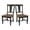 Hickory-Washed Coal, variant on International Concepts Set of Two Solid Wood Panel Back Chairs in Unfinished