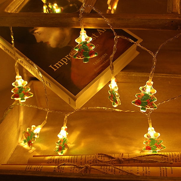 Xihbxyly Artículos En Liquidación Cadena de Luces Led Intermitentes para Árbol de Navidad, Muñeco de Nieve, Papá Noel