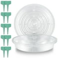 thumbnail image 1 of 10PCS Clear Plant Saucer Drip Trays Plastic Plant Pot Saucers Flower Pot Set, 1 of 7