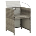 thumbnail image 5 of vidaXL Patio Dining Set 3 Piece with Cushions Seat Black and Cream White/Gray, 5 of 8