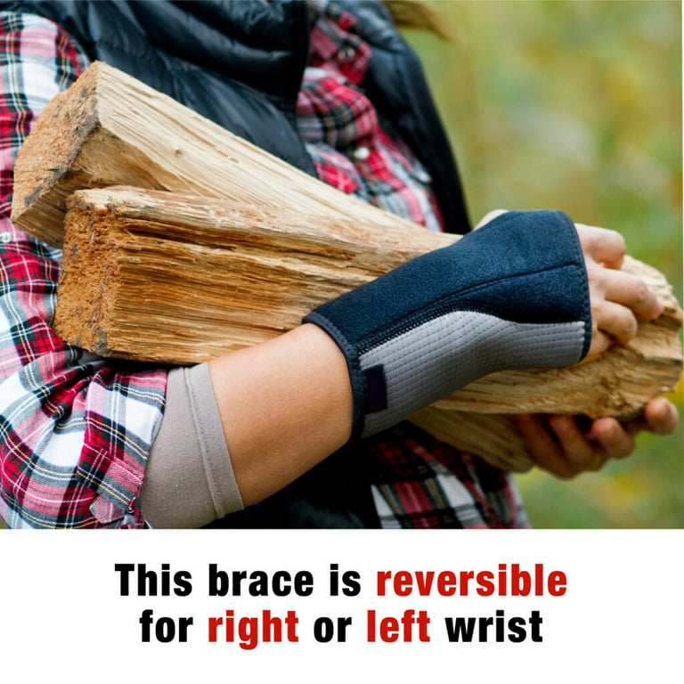 ACE Brand Reversible Wrist Brace, Gray – One Size Fits Most